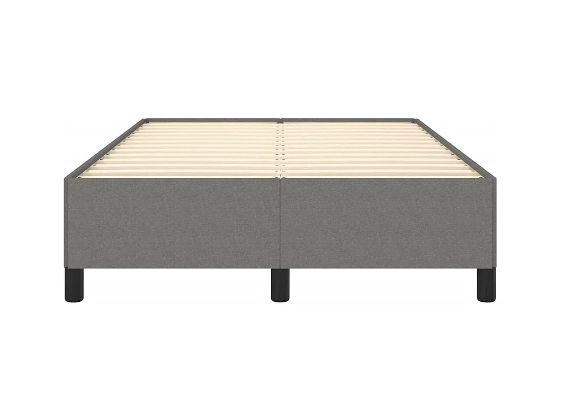 Estrutura de cama sem colchão 120x200 cm tecido cinzento-escuro