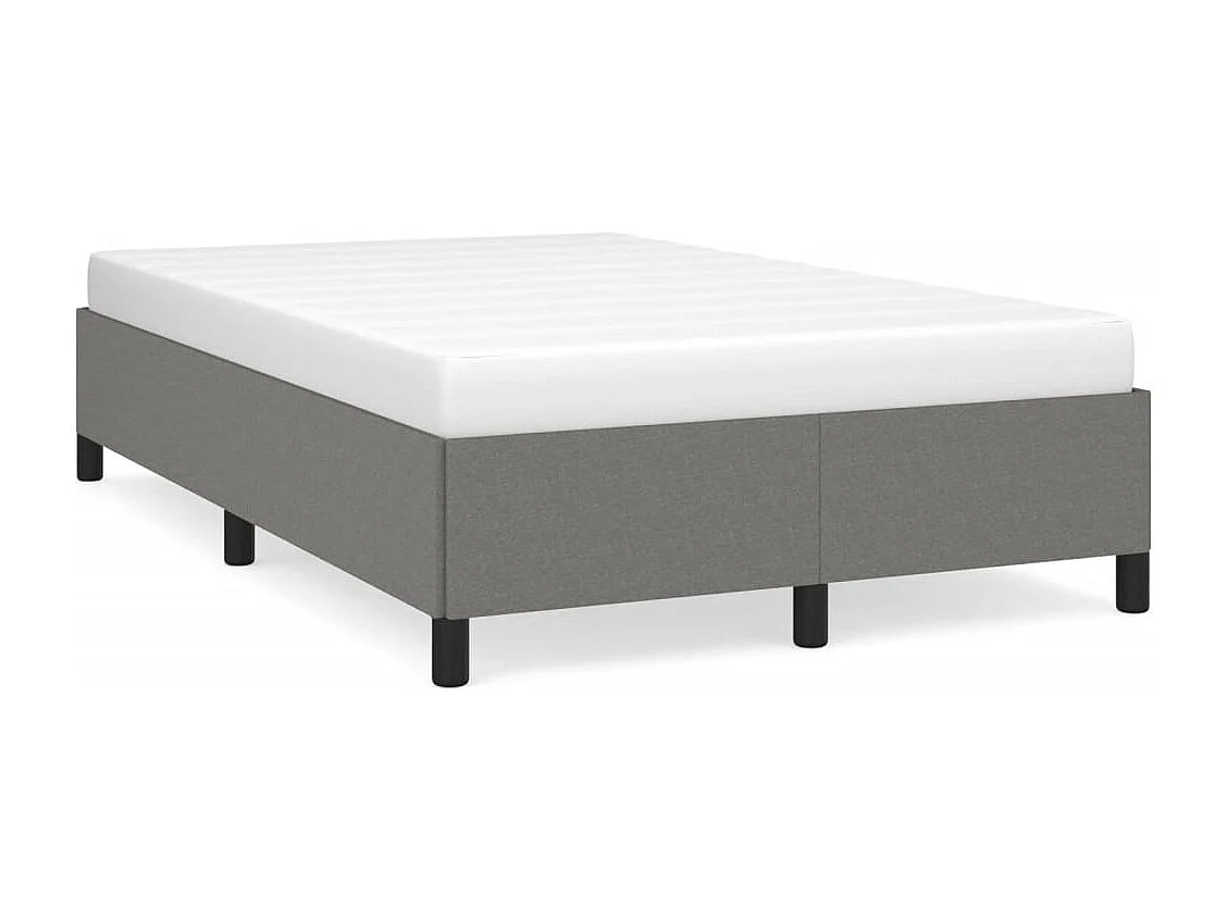 Bettgestell ohne Matratze Dunkelgrau 120x200 cm Stoff