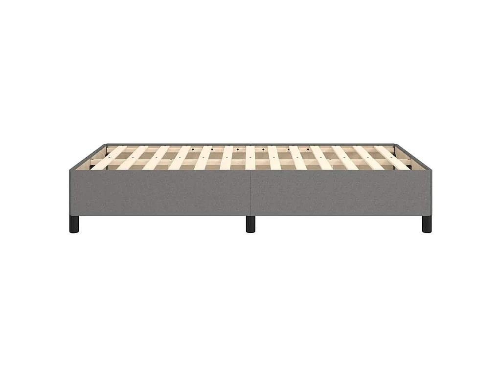 Cadre de lit sans matelas gris foncé 120x200 cm tissu