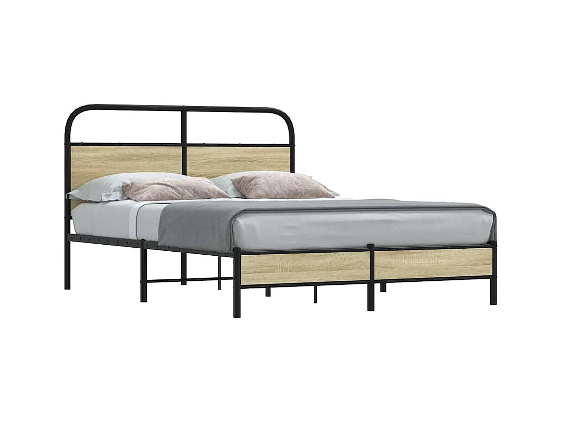 Cadre de lit sans matelas 120x200 cm chêne sonoma