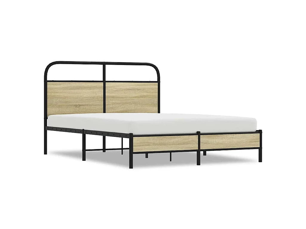 Cadre de lit sans matelas 120x200 cm chêne sonoma