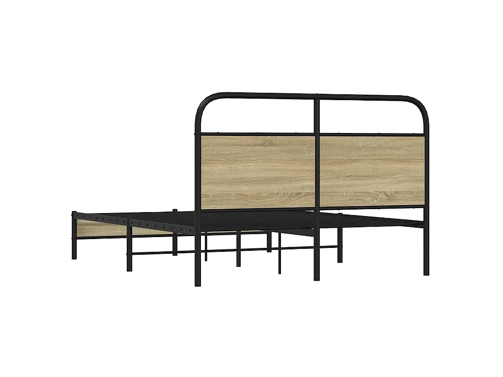 Cadre de lit sans matelas 120x200 cm chêne sonoma