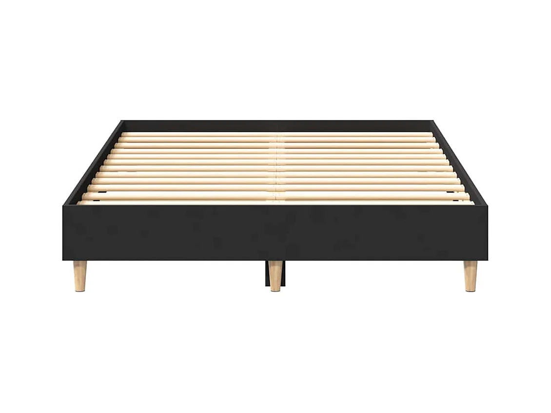 Cadre de lit sans matelas noir 120x190 cm bois d'ingénierie