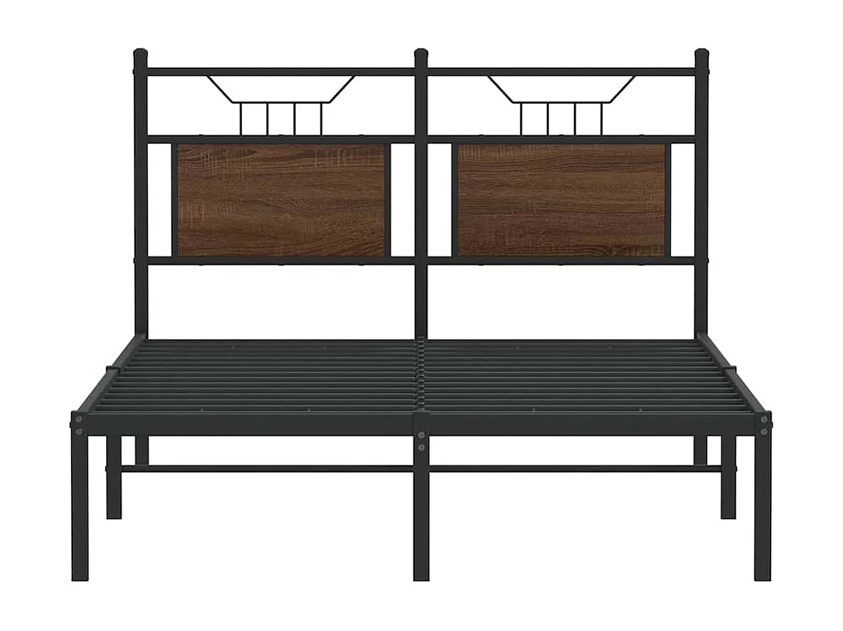 Cadre de lit sans matelas chêne marron 120x190 cm