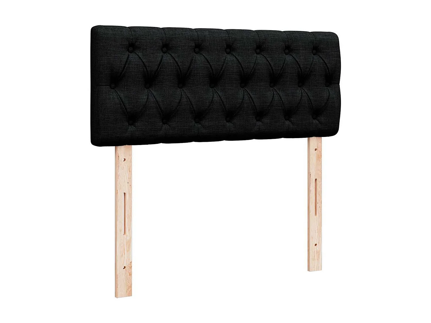 Lit ottoman avec matelas noir 120x190 cm tissu