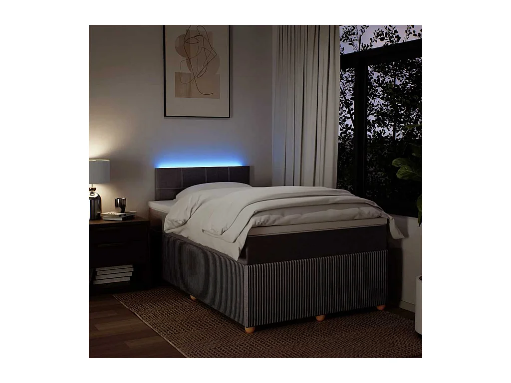 Boxspringbett mit Matratze Taupe 120x190 cm Stoff