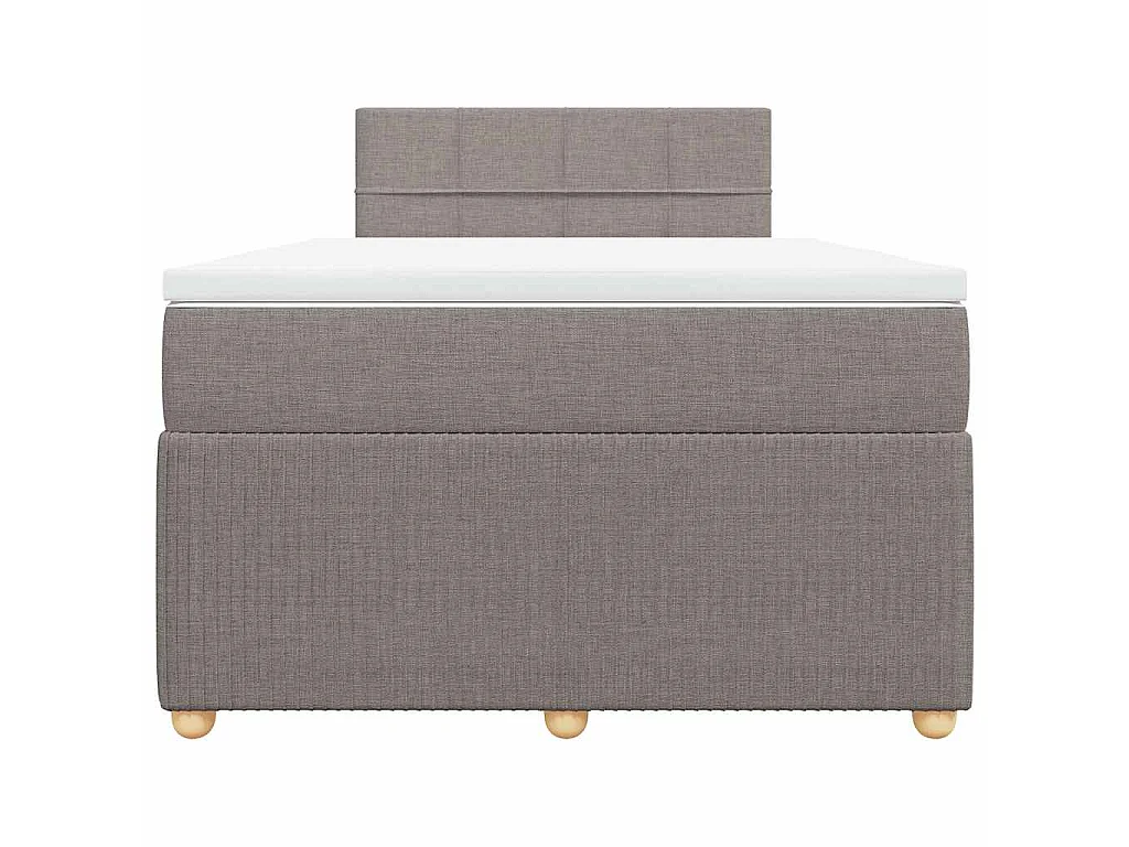 Giroletto a Molle con Materasso Tortora 120x190 cm in Tessuto