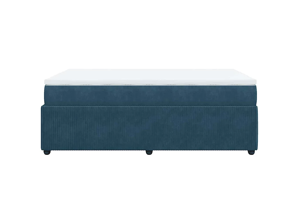 Boxspring met matras fluweel donkerblauw 120x200 cm