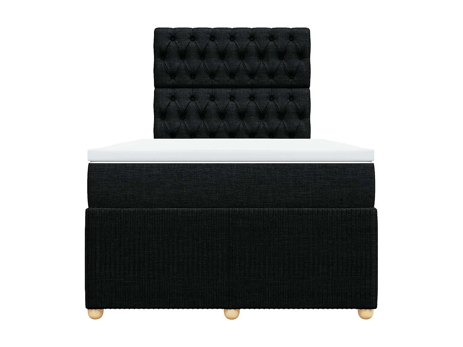 Boxspringbett mit Matratze Schwarz 120x200 cm Stoff