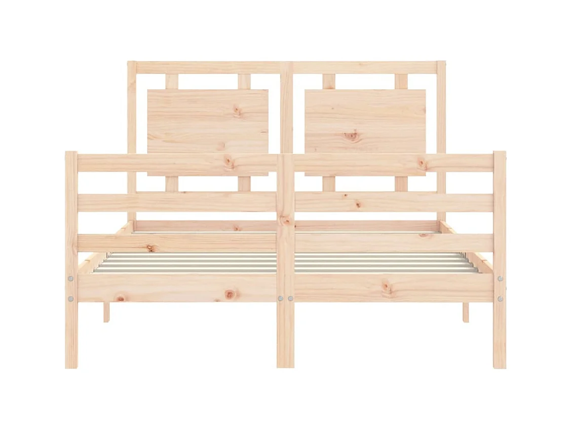 Cadre de lit sans matelas 120x200 cm bois massif