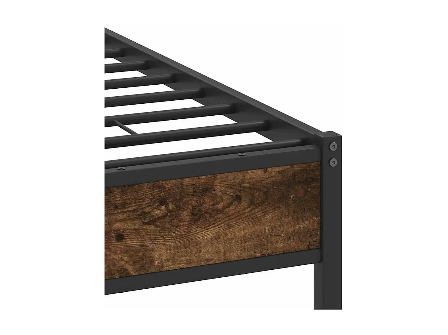 Cadre de lit sans matelas chêne fumé 120x190 cm bois ingénierie