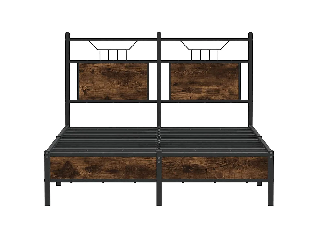 Cadre de lit sans matelas chêne fumé 120x190 cm bois ingénierie