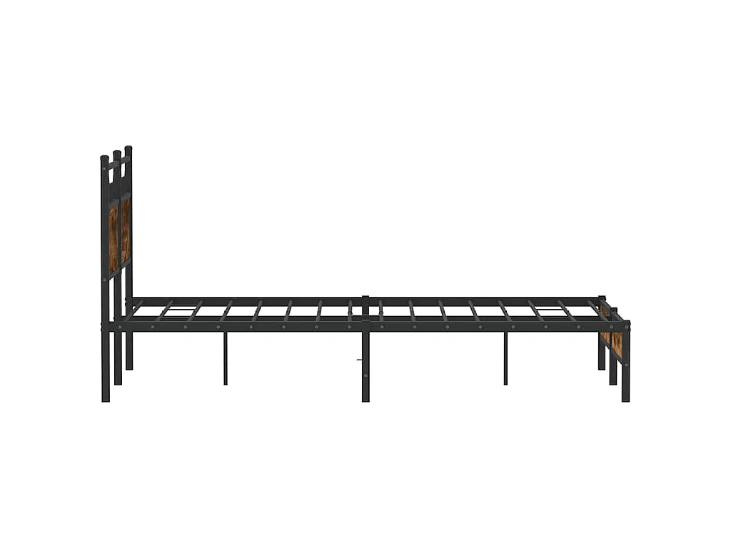 Cadre de lit sans matelas chêne fumé 120x190 cm bois ingénierie