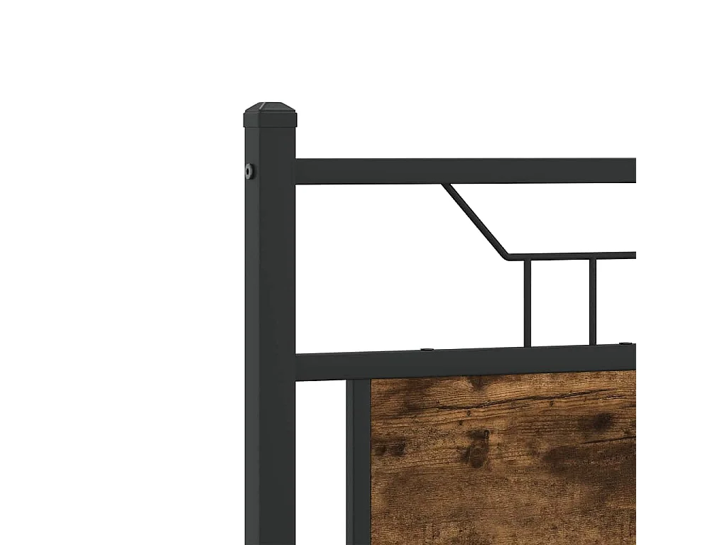 Cadre de lit sans matelas chêne fumé 120x190 cm bois ingénierie