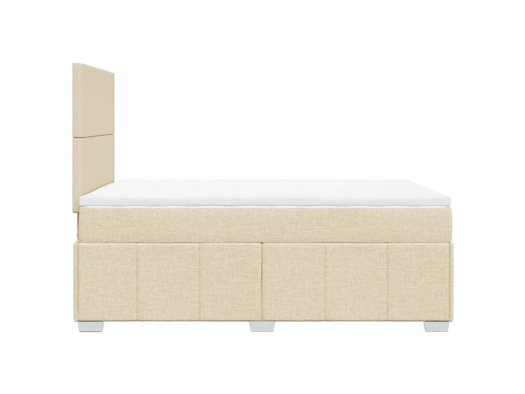 Boxspringbett mit Matratze Creme 120x190 cm Stoff