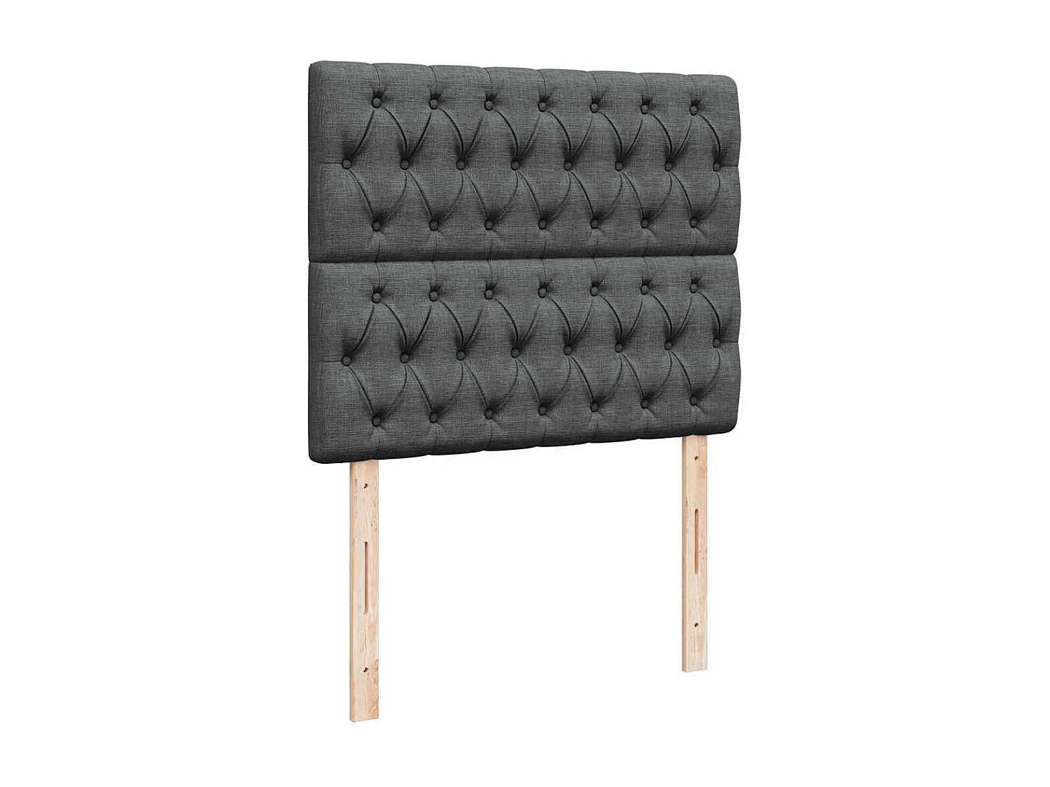 Ottoman bed met matras en LED's 120x190 cm stof donkergrijs