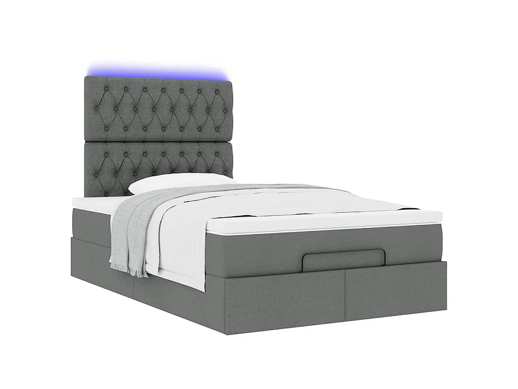 Struttura Letto Pouf con Materasso 80x200 cm in Tessuto