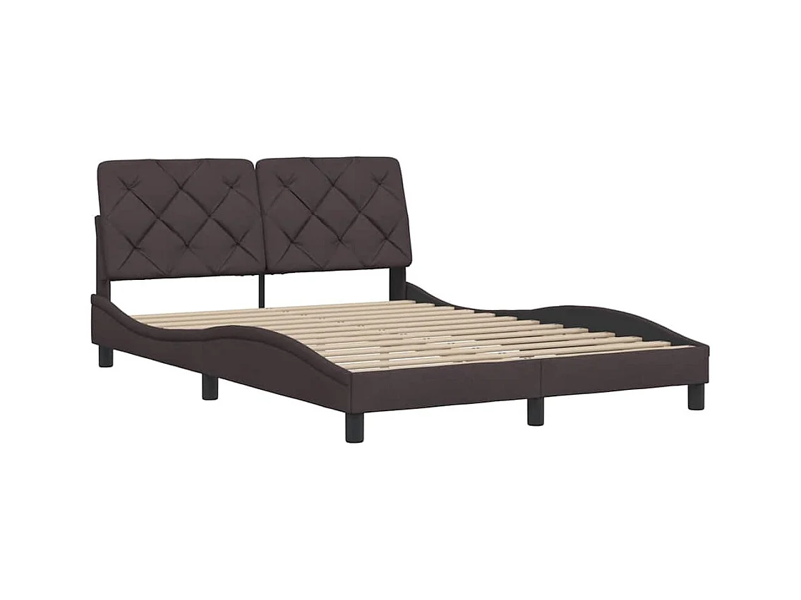 Giroletto senza Materasso Marrone Scuro 120x200 cm Tessuto