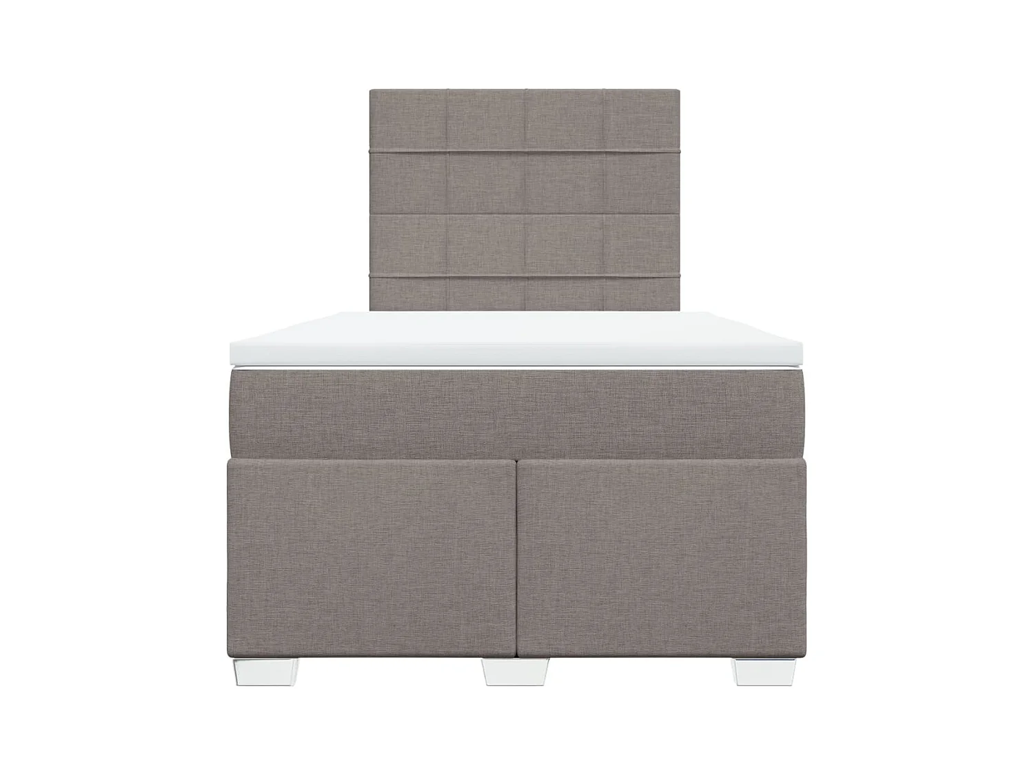 Sommier à lattes de lit avec matelas taupe 120x190 cm tissu