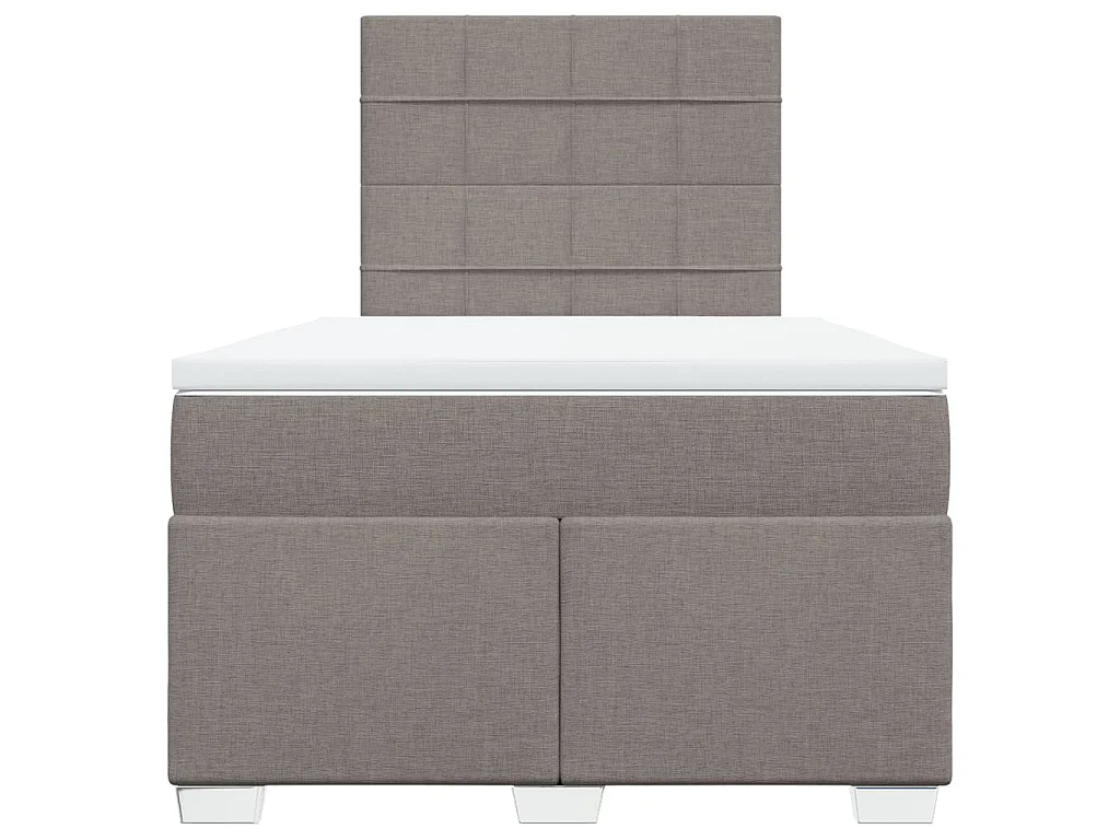 Boxspringbett mit Matratze Taupe 120x190 cm Stoff