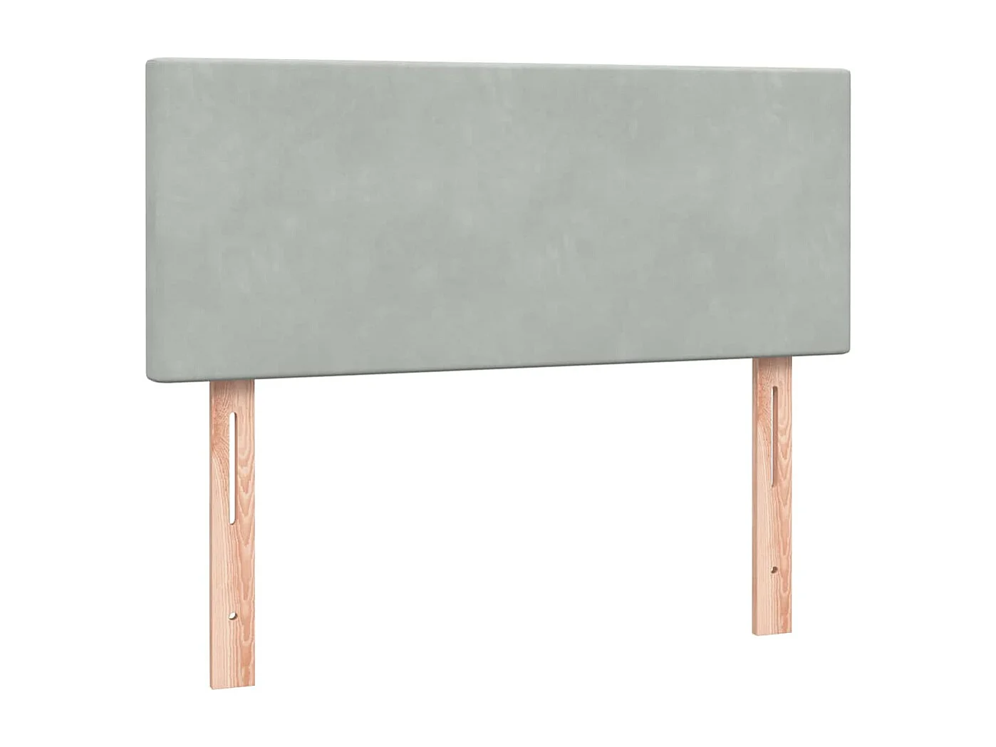 Cama box spring con colchón y LED terciopelo gris claro 120x210 cm