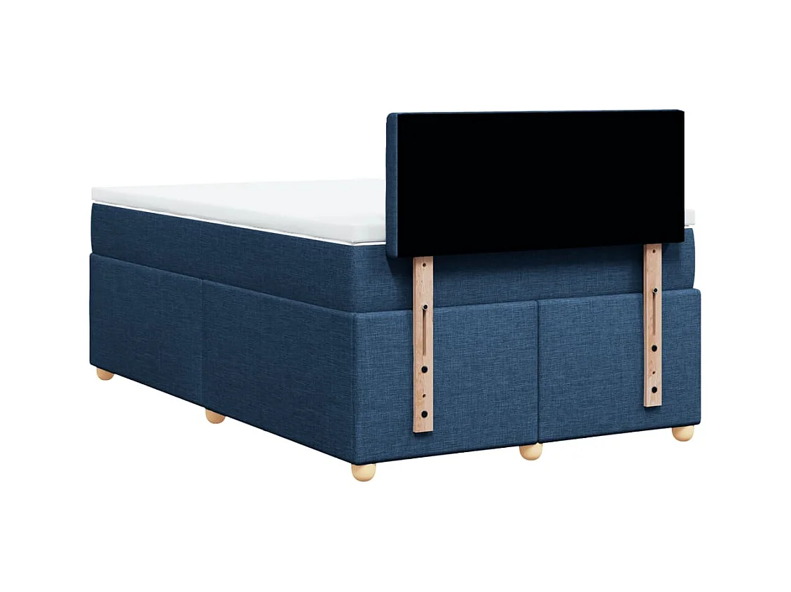 Boxspringbett mit Matratze Blau 120x200 cm Stoff
