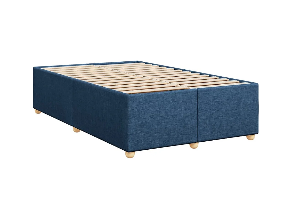 Boxspringbett mit Matratze Blau 120x200 cm Stoff