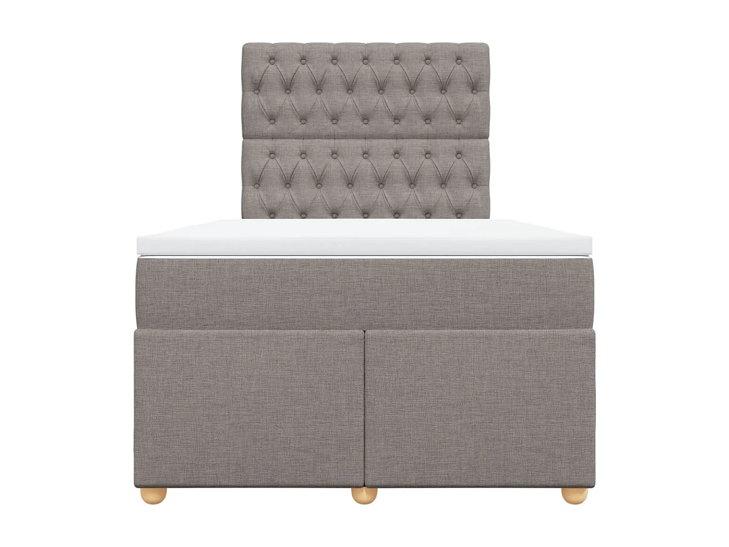 Boxspringbett mit Matratze Taupe 120x190 cm Stoff