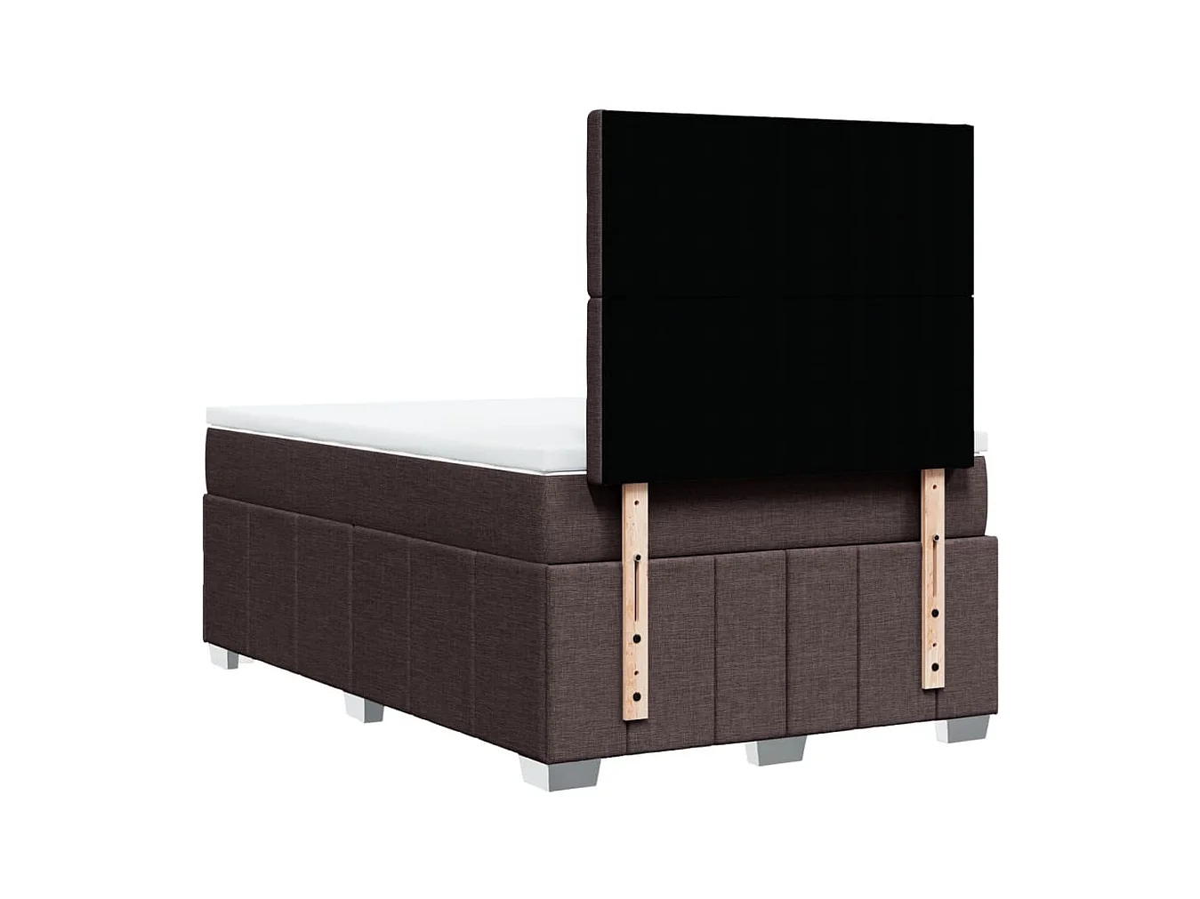 Boxspringbett mit Matratze Dunkelbraun 120x200 cm Stoff