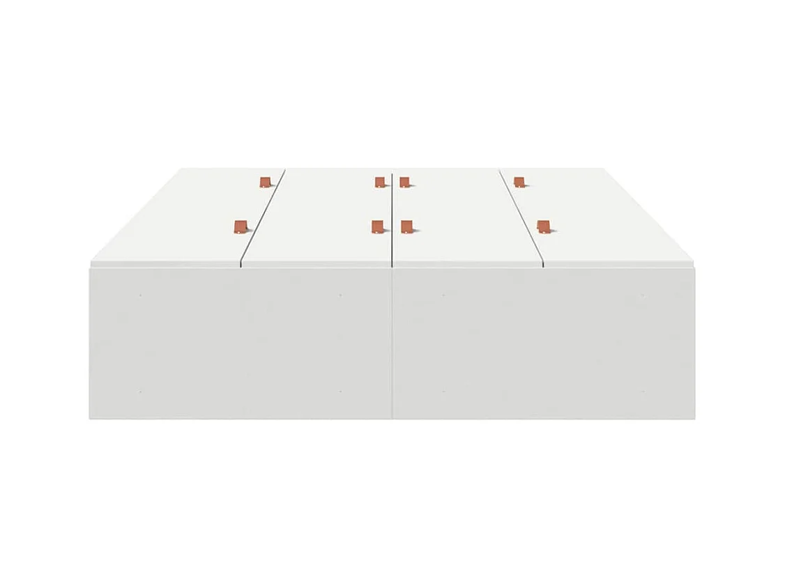 Cadre de lit avec stockage Blanc 120 x 200 cm Bois d'ingénierie