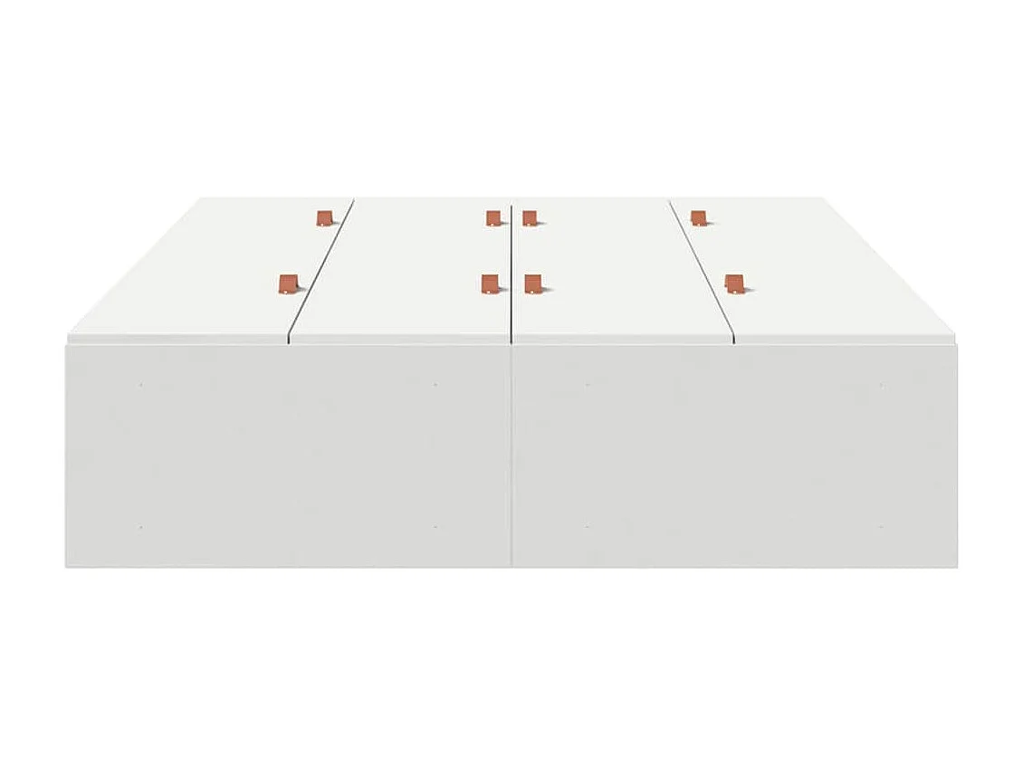 Cadre de lit avec rangement avec stockage Blanc 120 x 200 cm