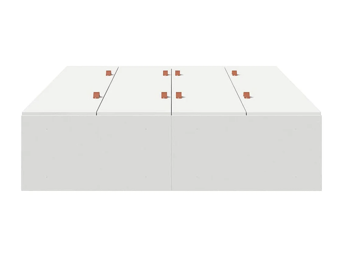 Cadre de lit avec rangement avec stockage Blanc 120 x 200 cm