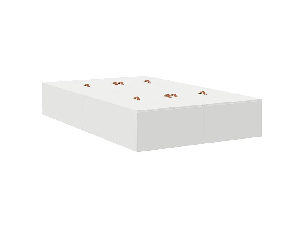 Cadre de lit avec rangement avec stockage Blanc 120 x 200 cm