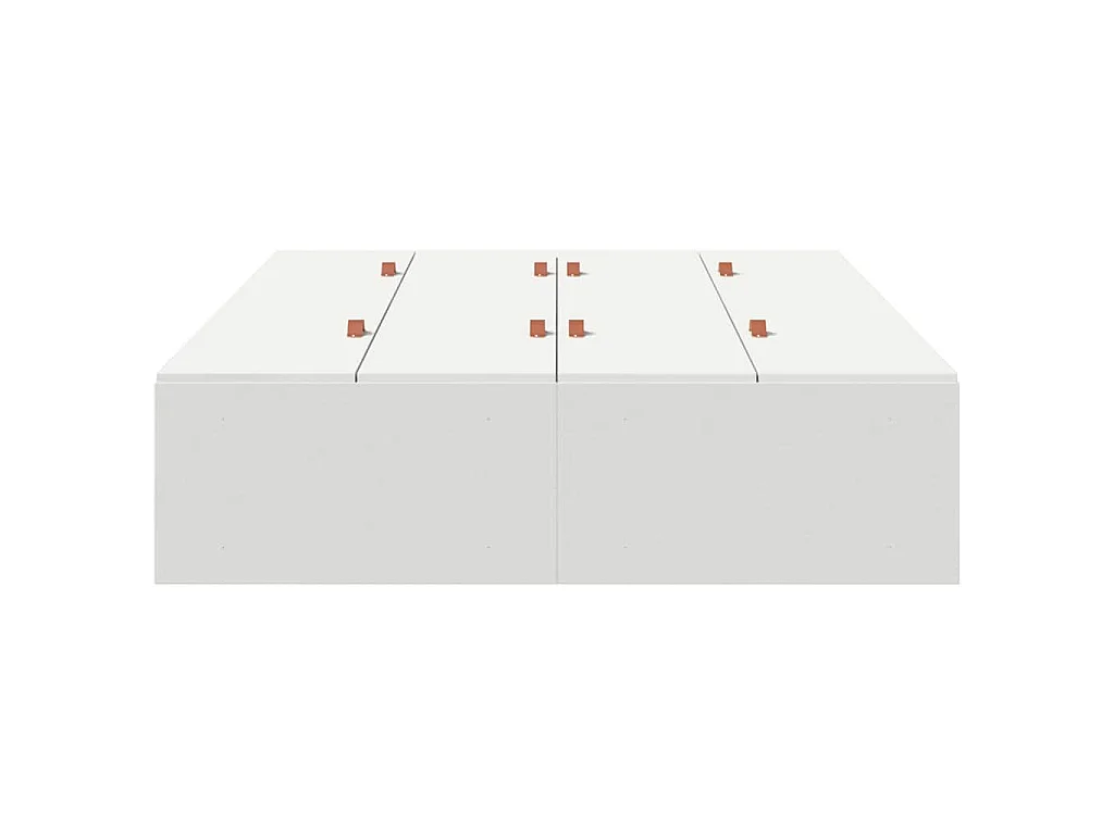 Cadre de lit avec rangement avec stockage Blanc 120 x 200 cm