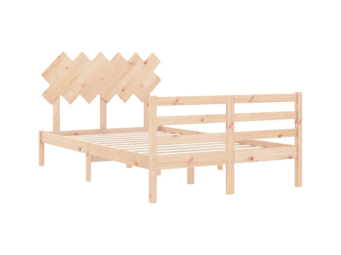 Cadre de lit sans matelas 120x200 cm bois massif