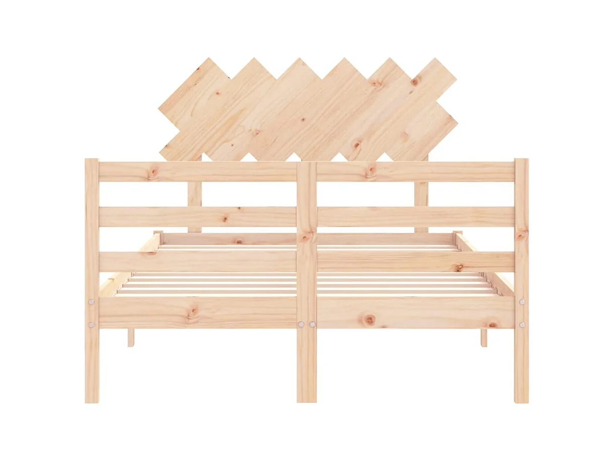 Cadre de lit sans matelas 120x200 cm bois massif