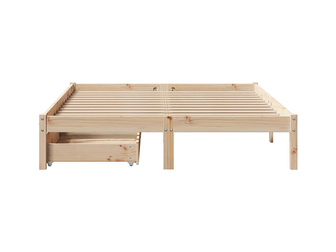Cadre de lit sans matelas 120x200 cm bois de pin massif