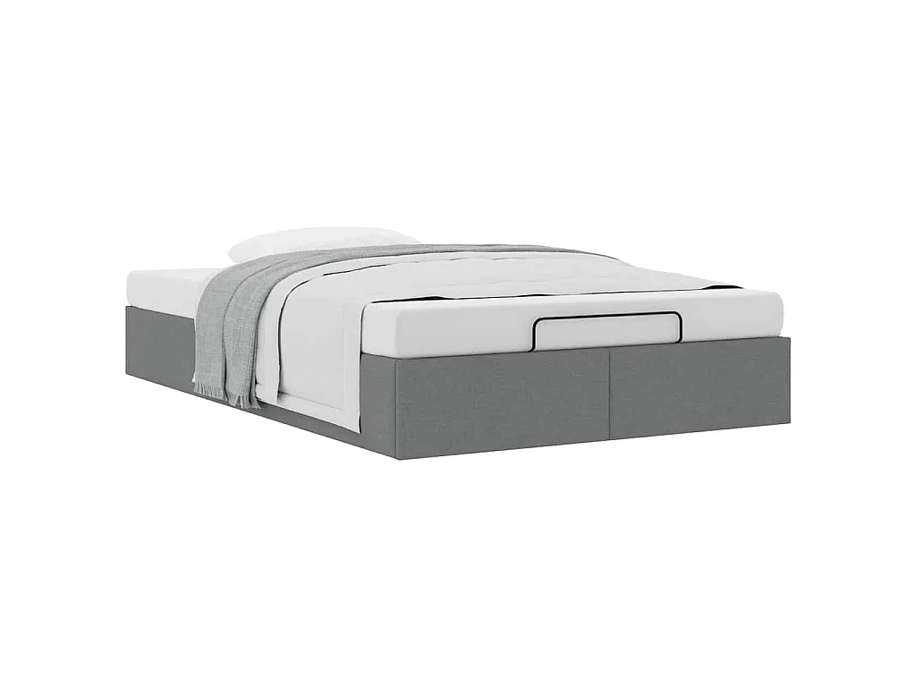 Bedframe zonder matras 120x190 cm stof donkergrijs