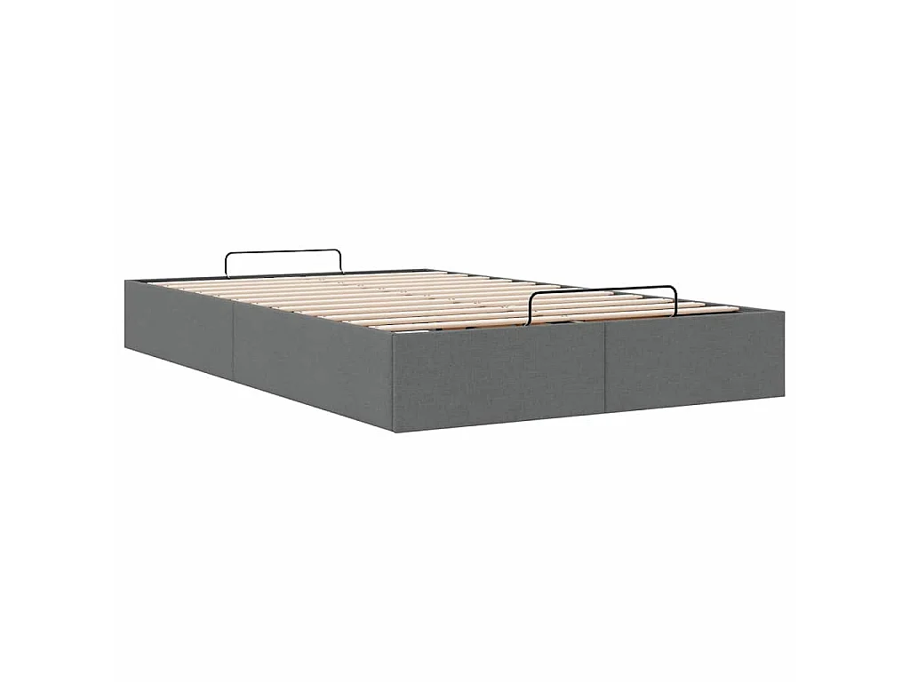 Bedframe zonder matras 120x190 cm stof donkergrijs