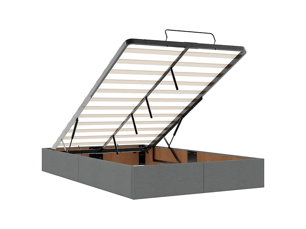 Bedframe zonder matras 120x190 cm stof donkergrijs