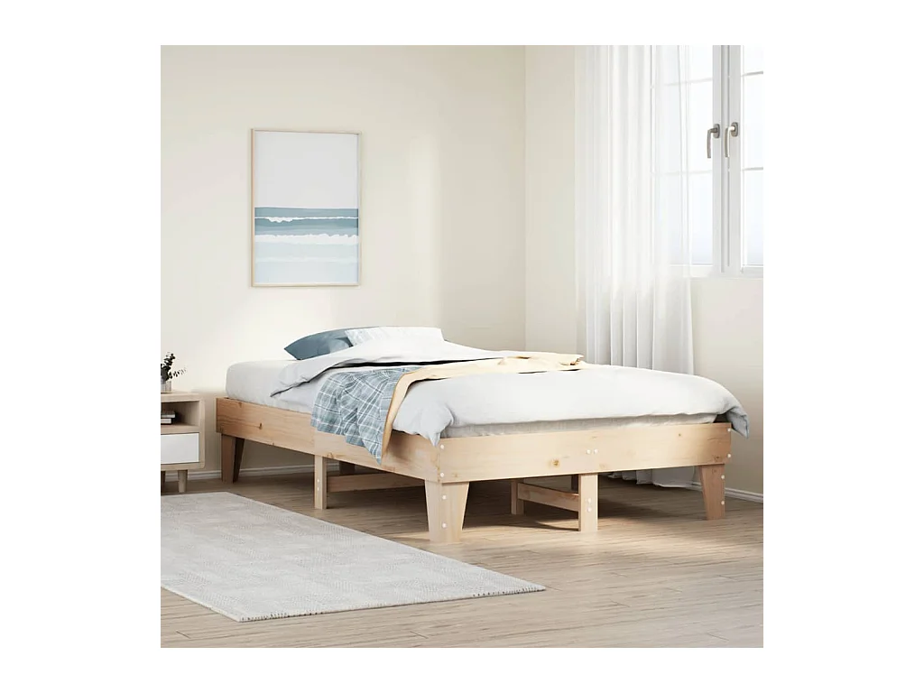 Cadre de lit sans matelas 120x200 cm bois de pin massif