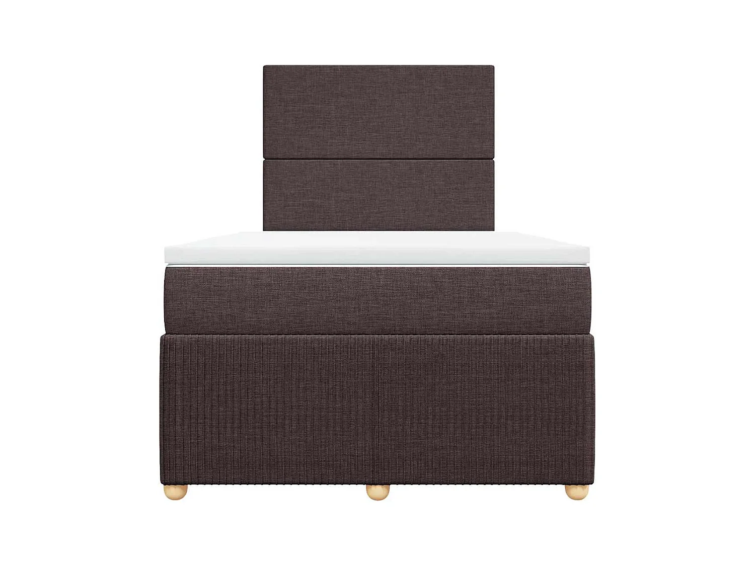 Boxspringbett mit Matratze Dunkelbraun 120x190 cm Stoff