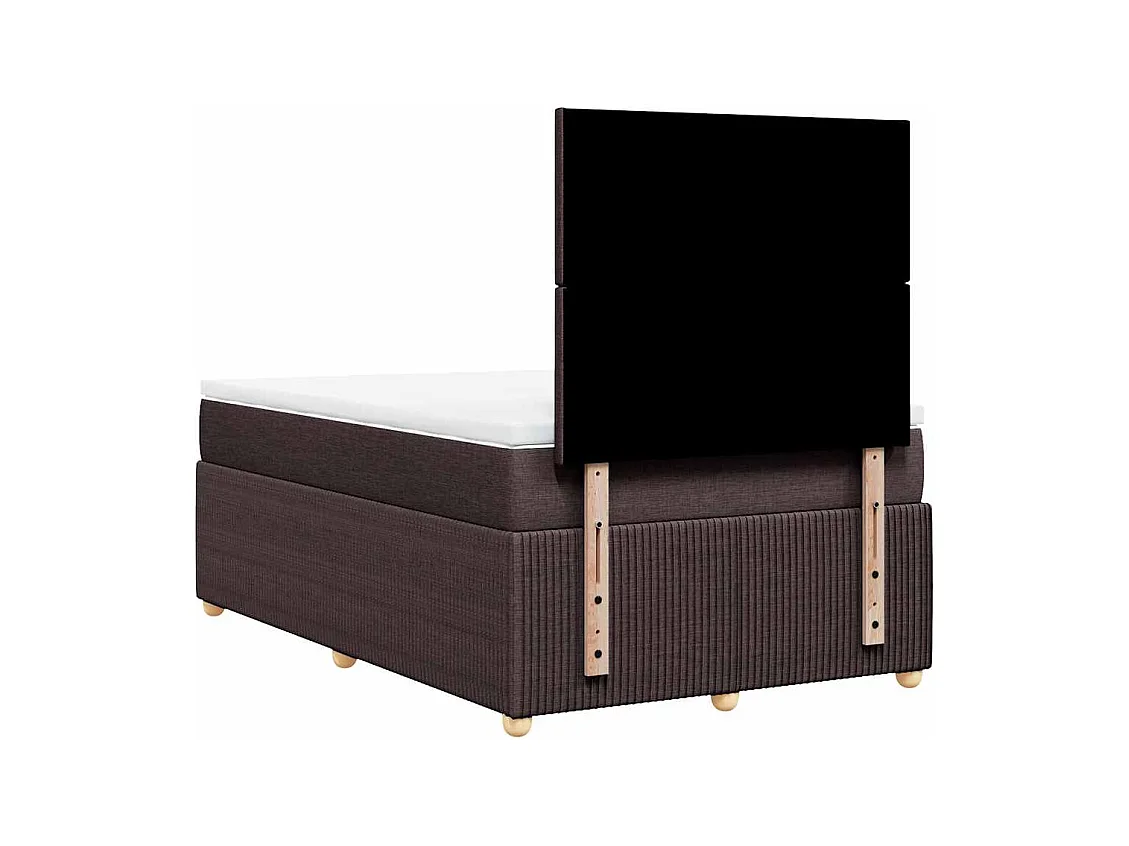 Boxspringbett mit Matratze Dunkelbraun 120x190 cm Stoff