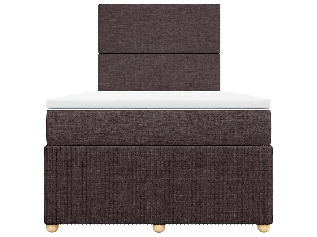 Boxspringbett mit Matratze Dunkelbraun 120x190 cm Stoff