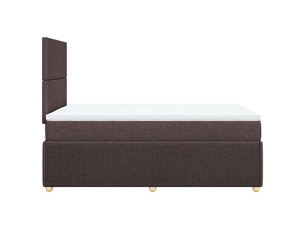 Boxspringbett mit Matratze Dunkelbraun 120x190 cm Stoff