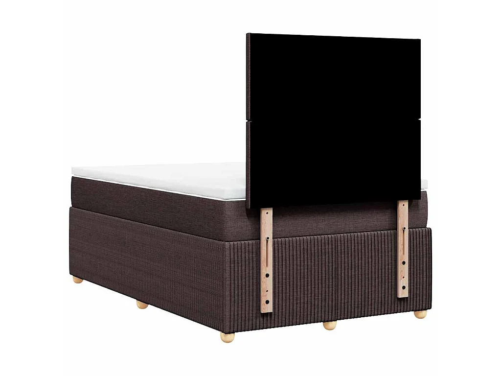 Boxspringbett mit Matratze Dunkelbraun 120x190 cm Stoff