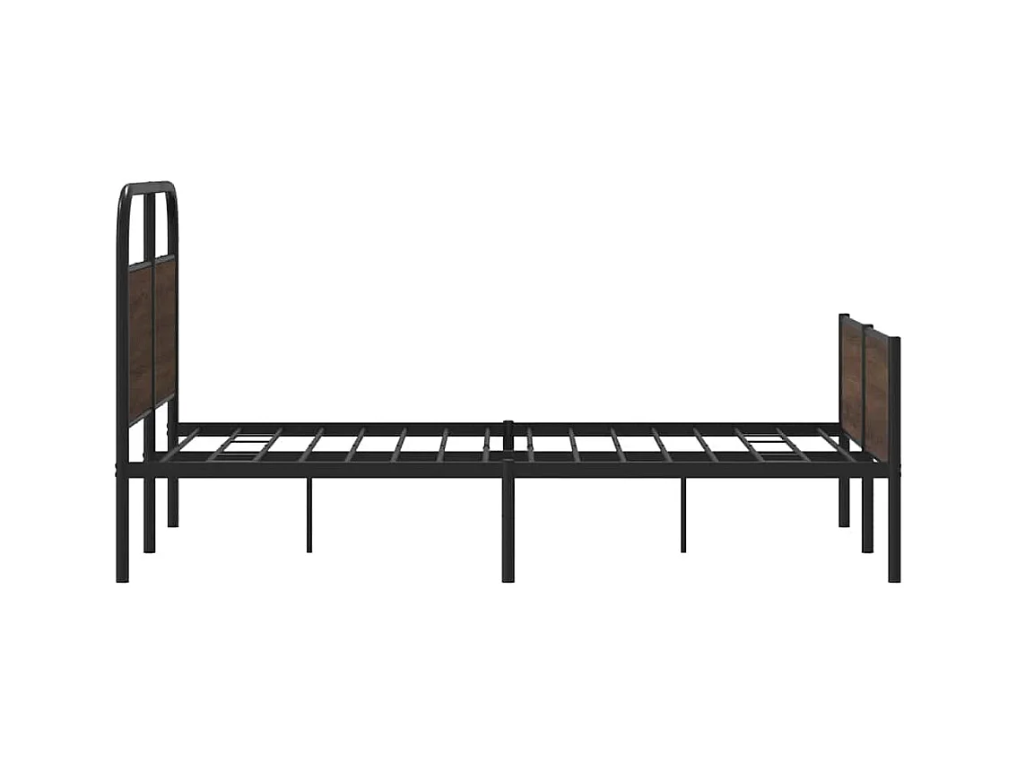 Bettgestell ohne Matratze 120x200 cm Braun Eichen-Optik