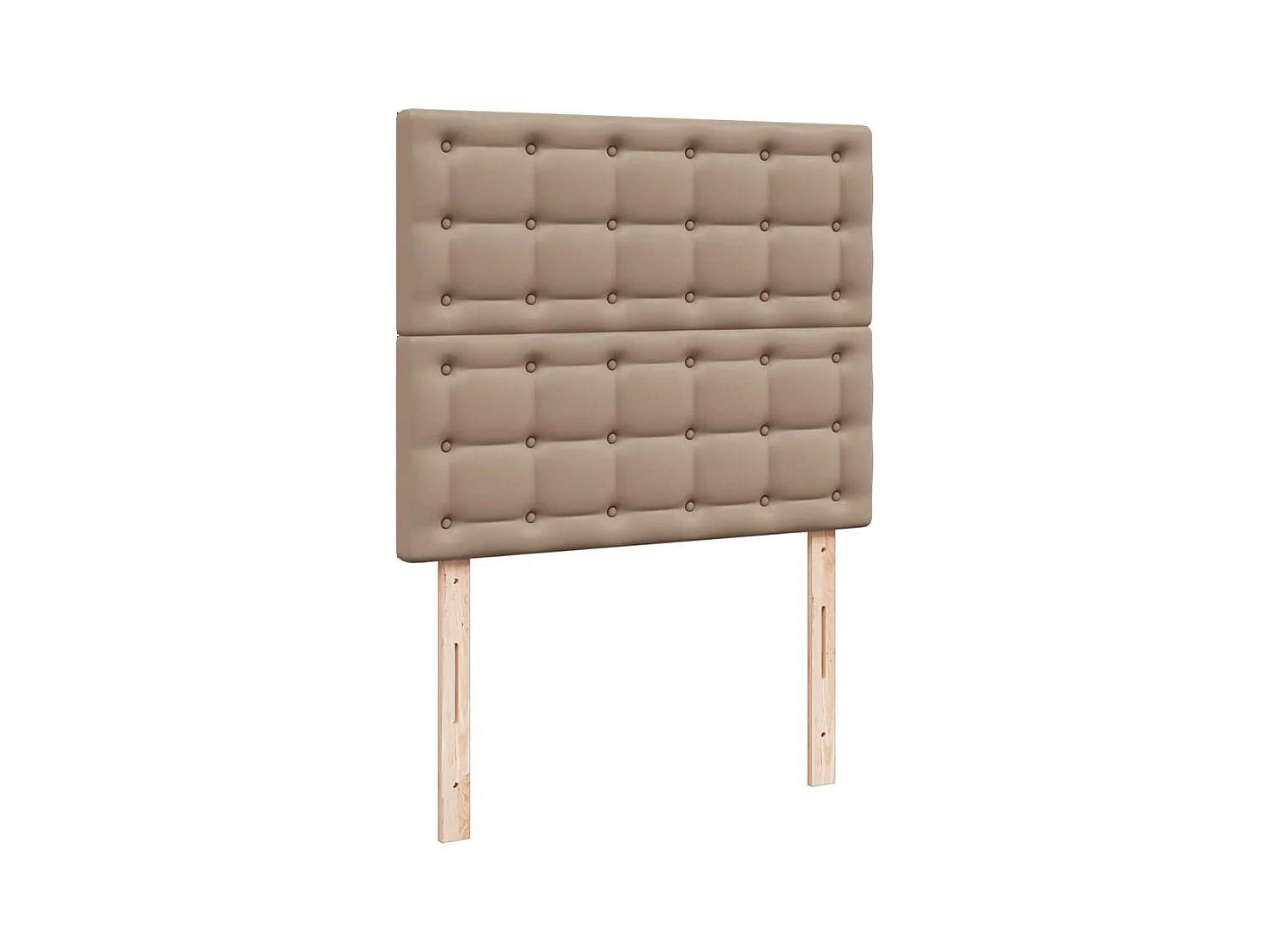 Cadre de lit ottoman et matelas cappuccino 120x200cm similicuir