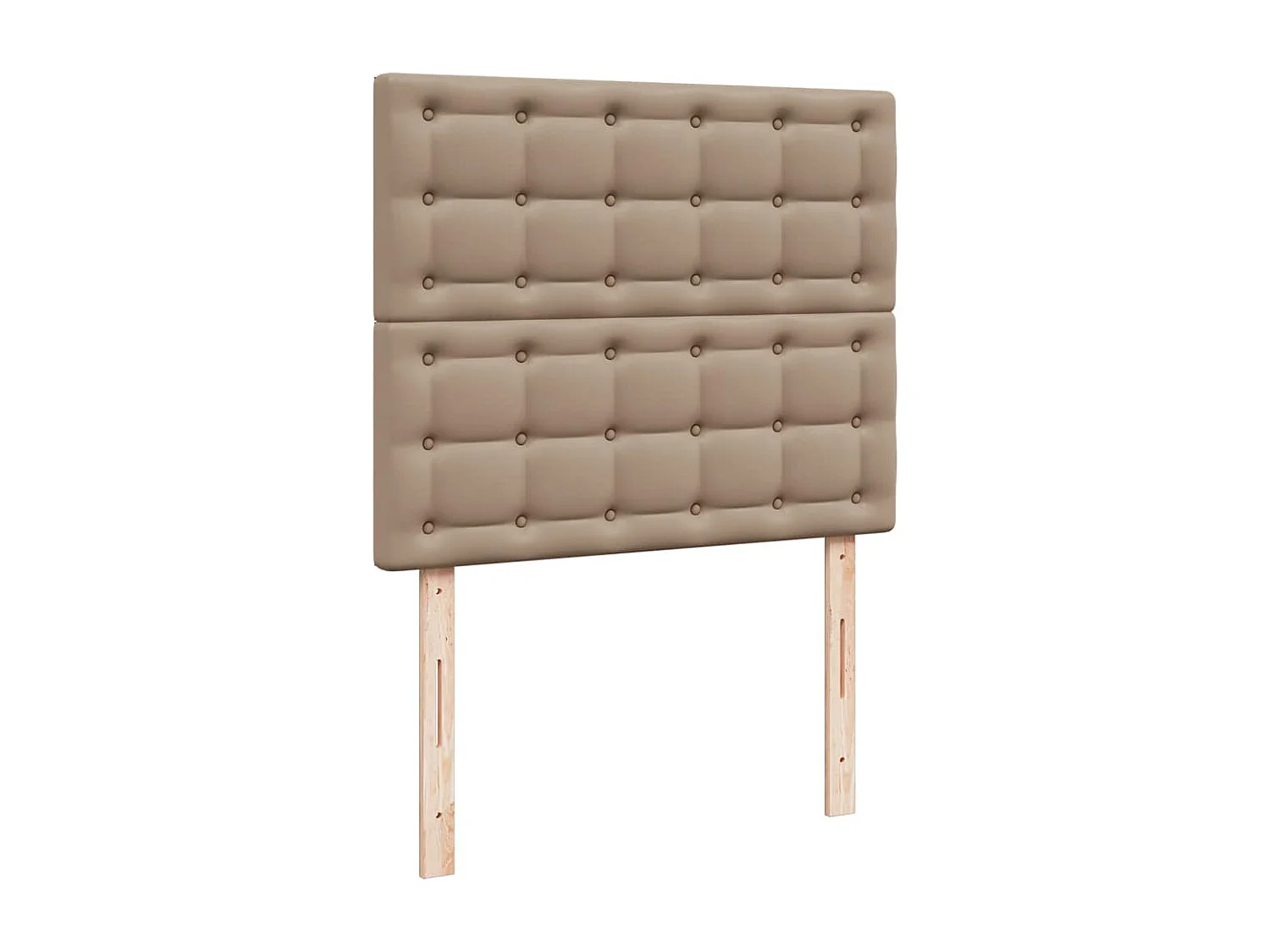 Ottoman bed met matras 120x200cm kunstleer cappuccinokleurig