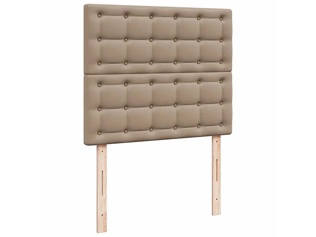 Ottoman bed met matras 120x200cm kunstleer cappuccinokleurig